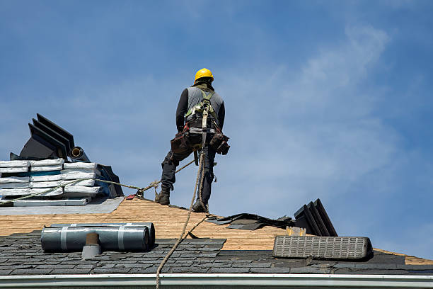 Professional Gutter Installation technician working in Tracy, CA